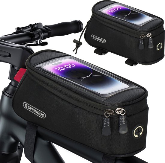Springos Fietstas - Inclusief Telefoonhouder - Waterdicht - Etui/Tas van Springos