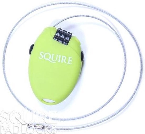 Squire Retrac 2 - Fietsslot - Cijferslot - Wielrenners slot - Lime groen van Squire