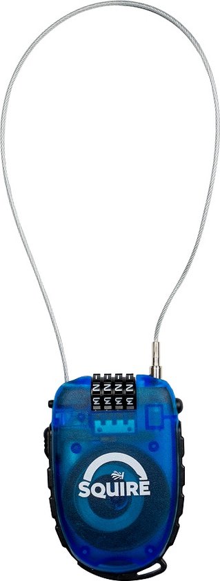 Squire Retrac Max - Fietsslot - Cijferslot - Lichtgewicht - Compact slot voor tijdens het sporten - Intrekbaar kabelslot van Squire