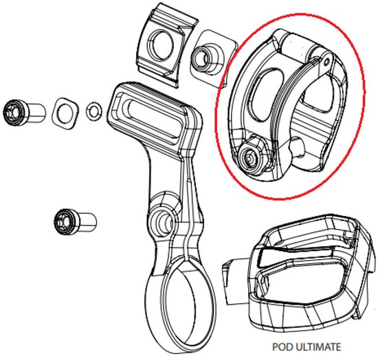 Sram Axs Pod Ultimate Mmx Klem Zilver van Sram