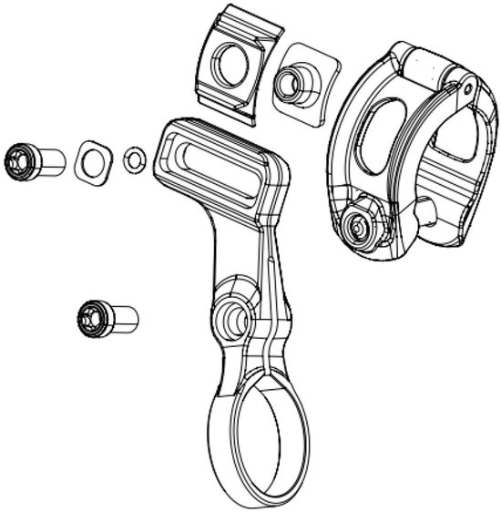 Sram Axs Pod Ultimate Right Klem Zilver