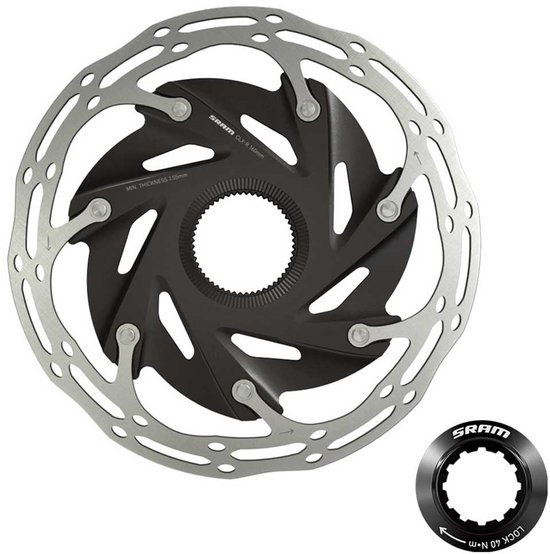 Sram Centerline X-road 2p Centerlock Remschijf Zilver 140 mm