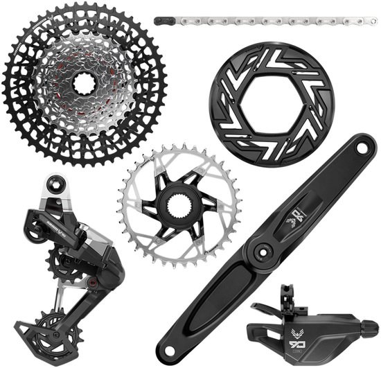 Sram Eagle 90 E-mtb Bosch Groepset Zilver 165 mm 36t / 10-52t