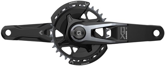 Sram X0 Eagle Spindle Q174 Cl55 Dub Crankstel Met Vermogensmeter Zwart,Zilver 170 mm / 32t