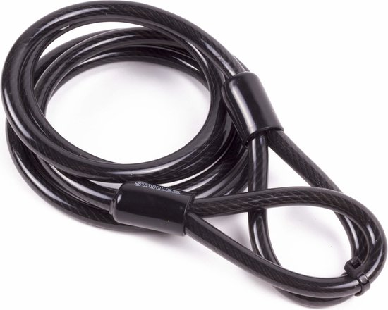 Staalkabel met lussen - 1.5 meter x 8 millimeter - geplastificeerd - fietsslot - kabelslot - terraskabel van ABUS