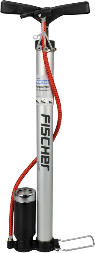 Staande Pomp - Fietspomp Manometer - Banden Oppompen - Geschikt Alle Ventielen - 8 Bar - Zilver