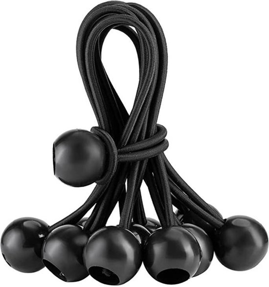 STACK Zeilspanner met Bal | 10 Stuks - Spanrubbers - Spanelastieken - Spanband voor Bootzeil/Zeil/Spandoeken/Schaduwdoek/Aanhangwagen/Tent - Koord Spanners - Tentspanner - Spanelastiek van STACK