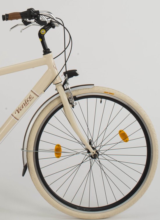 Stadsfiets 28 inch 605 Aluminium Man Beige van Merkloos