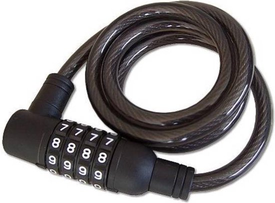 Stahlex Fietsslot Kabelslot Cijferslot 10mm x 1m zwart van Stahlex