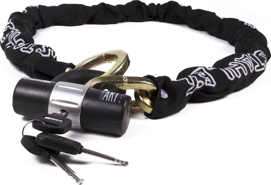 Stahlex Kettingslot - gehard staal - 10 mm dik - 120 cm lang - zwart van Stahlex