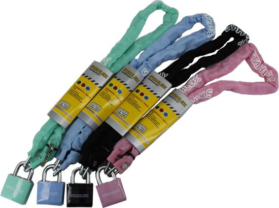 Stahlex Kettingslot - Gehard Staal - 100 cm - Inclusief 2 Sleutels - Mix van Stahlex