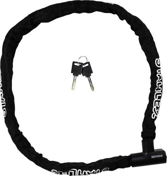 Stahlex Kettingslot - Gehard Staal - Ø 6 x 1200 mm - Extra Veiligheidssleutels - Beschermhoes van Stahlex