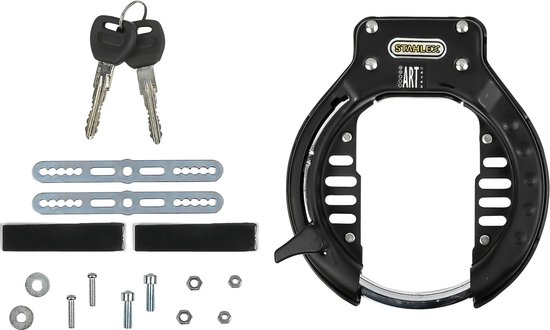 Stahlex Ringslot - ART-gecertificeerd - SuperSafe© cilinder - Ø 10 mm - zwart - inclusief 2 sleutels van Stahlex