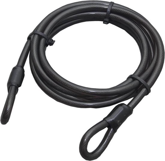 Stahlex Staalkabel met lussen - 2 meter - 12 mm - Geplastificeerd - Diefstalpreventie van Stahlex