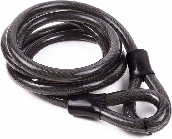 Stahlex Staalkabel met lussen - 3 meter x 20 millimeter - geplastificeerd - kabelslot - extra dik - heavy duty van Stahlex