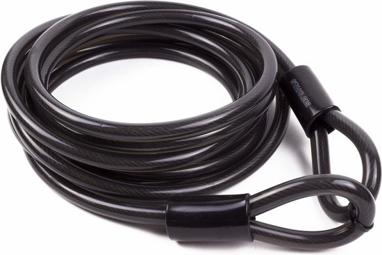 Stahlex Staalkabel met lussen - 5 meter x 12 millimeter - geplastificeerd - kabelslot - terraskabel van Stahlex