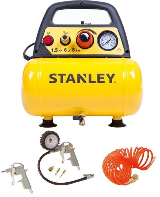 STANLEY Compressor DN200/8/6 - inclusief 6-delige Accessoire set