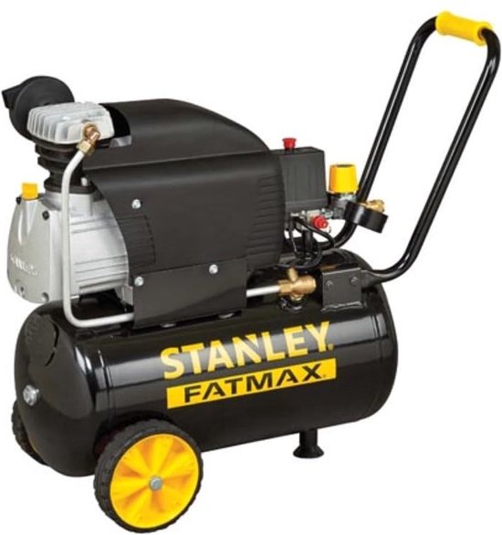 Stanley Fatmax Robuuste Compressor met Directe Aandrijving en Olie­smering - 2 PK - 24 L - 8 Bar - 570x255x590 mm - Zwart