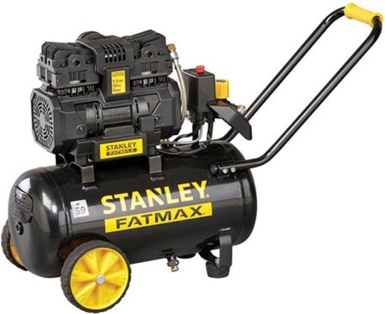 STANLEY Professionele Compressor - Zonder Olie - Horizontaal - Low Noise - 24 L / 1.5 pk / 8 bar