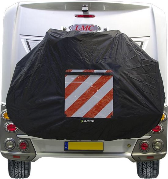 STAR fietsdragerhoes van DS COVERS - Outdoor - Waterdicht - met gevarenbordhouder - 300D Oxford - Incl. Opbergzak - geschikt voor 2/3 fietsen - beschermt de fiets(en) achterop de caravan en camper van DS COVERS