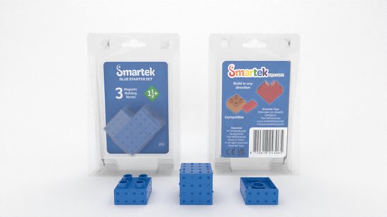 Starter Blauw (Blue) - #6 - Smartek Toys - Magnetische Bouwblokken van Starter