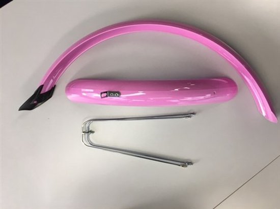 Stel spatborden 24 inch 58mm pvc roze eurofender van Merkloos