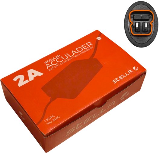 Stella Eleon 2.0 / 2.1 Originele Fietsoplader 2Ah – Acculader voor Elektrische Fiets van Stella