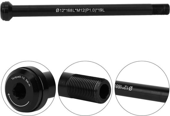 Store_7 - Bike Thru Axle - Aluminium Skewer - Snelle Installatie - Zwart - Geschikt voor Fietsen - 142 * 12mm - Duurzaam en Robuust