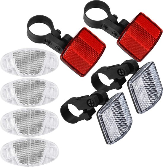 stuks fietsreflectoren Geschikt Geschikt voor en achter, fietswielreflectorbeugel, fietsreflector, mountainbikewiel fietsaccessoires