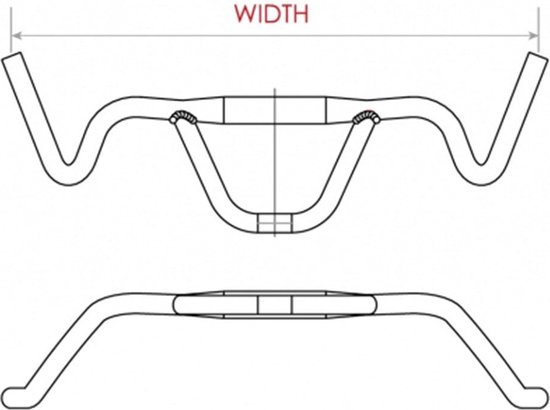 Stuur MTB Satori Firebird Ø31.8mm / 440mm - mat zwart van Satori