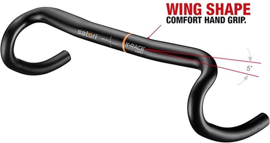 Stuur Satori X-Race Aero Ø31.8mm / B=400mm - mat zwart van Merkloos