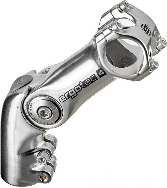Stuurpen Ergotec Octopus ahead 50 verstelbaar ø28,6 / 90 / 31,8 mm - zilver van Merkloos