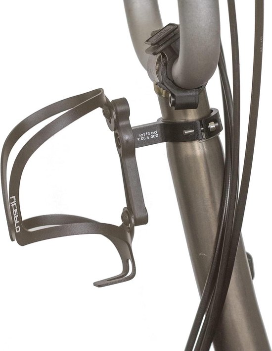 Stuurpen Houder & Kooi voor BROMPTON Zwart - Bidonhouder van Trivio