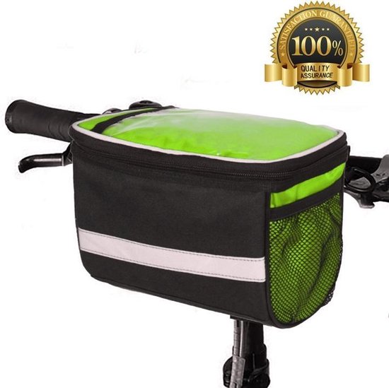 Stuurtas Fiets - Afneembare Fietstas Stuur met Smartphone Houder - met Isolatie - Telefoon Fiets Tas - Waterproof - Groen van Fast Rider