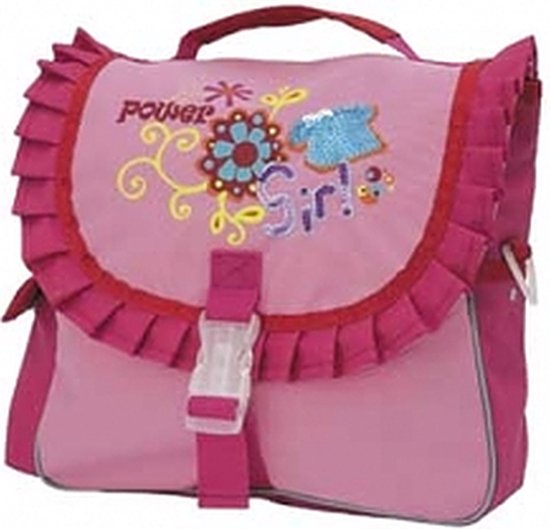 STUURTAS KIND POWER GIRL ROZE TAS van Spanninga