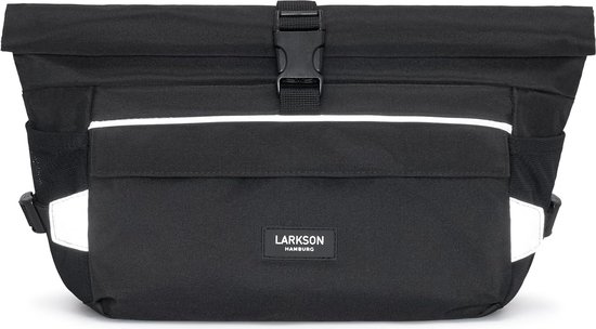 Stuurtas Zwart - 2 in 1 Fietstas & Schoudertas - Bikepacking Tas voor Voorstuur met Reflectie - Waterafstotend van $