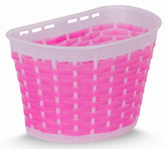 sun baby Fietsmand kinderfiets Hartje - Wit-Roze mand voor step, kunststof, eenvoudig te monteren, max. 0,5 kg, verschillende kleuren beschikbaar van Sun Baby