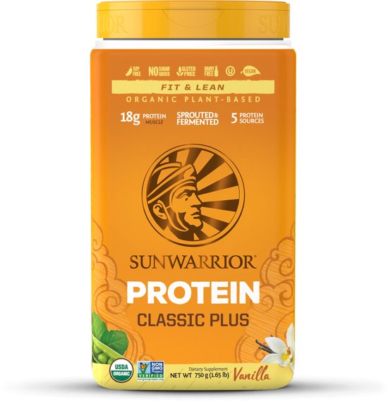 Sunwarrior Proteïne Classic Plus - Vanille - 750 gram