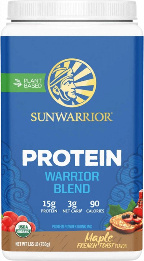 Sunwarrior Warrior Blend Organic (750g) Maple French Toast - Eiwitten - Veganistisch eiwit