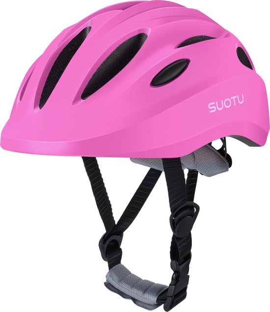 Suotu Kinderhelm - Buitenspeelgoed - helm - fietshelm kind - Fietshelm Jongens en Meisjes - S - 52-56CM - Roze van Suotu