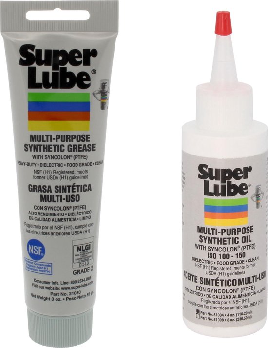 Super Lube smeervet 85 gr + olie 118 ml van Merkloos