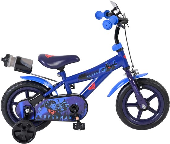 Superman Kinderfiets - Jongens - Mag Wheels - 12 inch - Blauw
