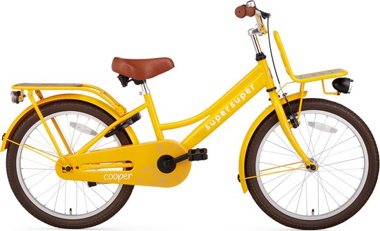 Supersuper Cooper Bamboo - Kinderfiets - Meisjesfiets - 20 inch - Geel van Supersuper Cooper