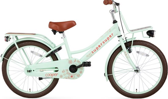 Supersuper Cooper Bamboo - Kinderfiets - Meisjesfiets - 20 inch - Pistache Groen van Supersuper