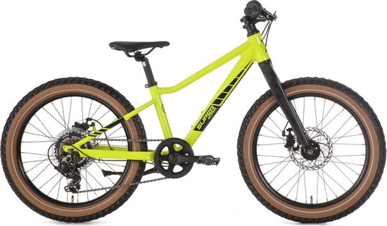 SuperSuper Xplore Kinder Mountainbike 24 inch - 7 versnellingen - Geel/Groen van Supersuper