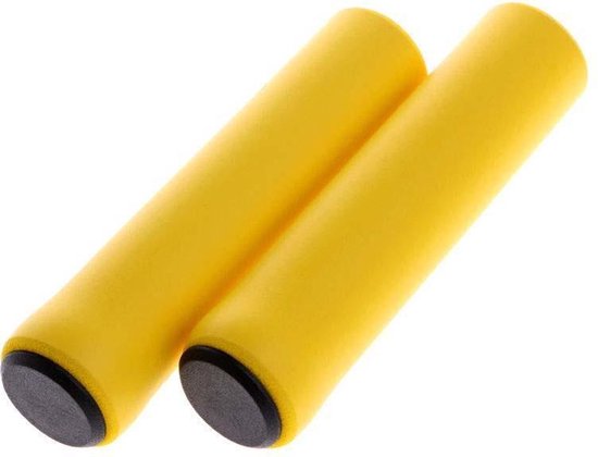 Superzachte fietsstuur, fiets siliconen antislip stuur antislip schokabsorberende handvatten [geel] van Merkloos