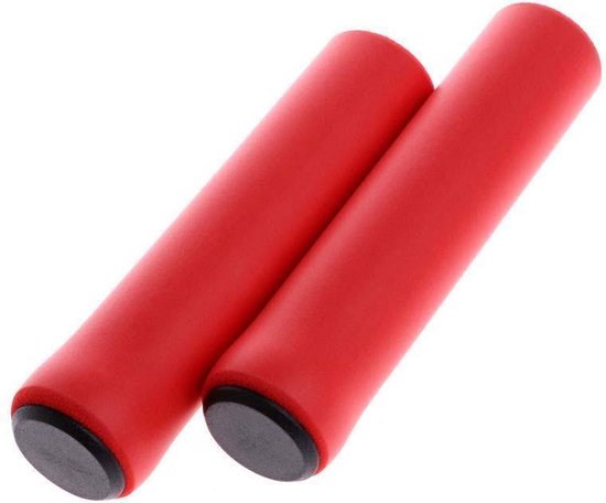 Superzachte fietsstuur, fiets siliconen antislip stuur antislip schokabsorberende handvatten [rood] van Acor