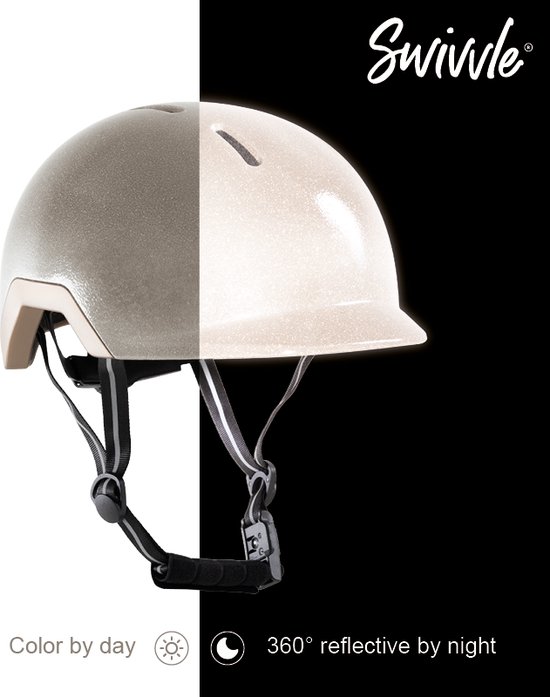 Swivvle® 360° Reflecterende Fietshelm - Maat S 51 - 54 cm - Geschikt voor Elektrische Fiets en Speed Pedelec - Mips Systeem van Merkloos
