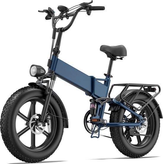 T5 Vouwbare E-Bike – 250W Motor, 25 km/u, 90 km Actieradius, 20" Vetbanden, 7-Speed Shimano, Dubbel Schijfrem