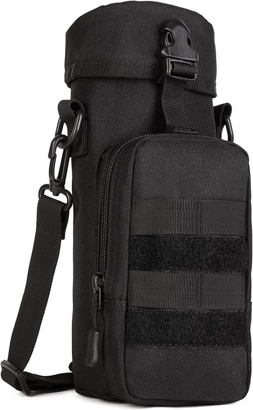 Tactische flessenhouder, militaire drinkflestas, Molle 1000D nylon, waterfleshouder, duurzame flessendrager, waterdicht, voor wandelen, fietsen, hardlopen of kamperen van T